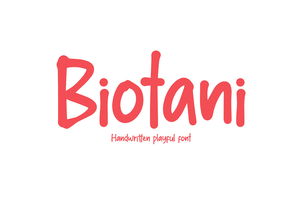 Biotani Handwriting Playful Font, a Handwritten Font by NTC Graphic (Photo 1 of 9)