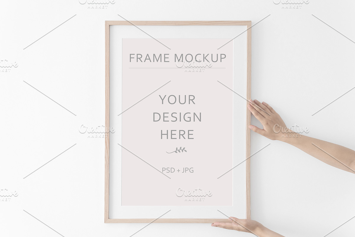 Wooden Frame Mockup Bundle., a Print Template by Kate Roubin (Photo 4 of 9)