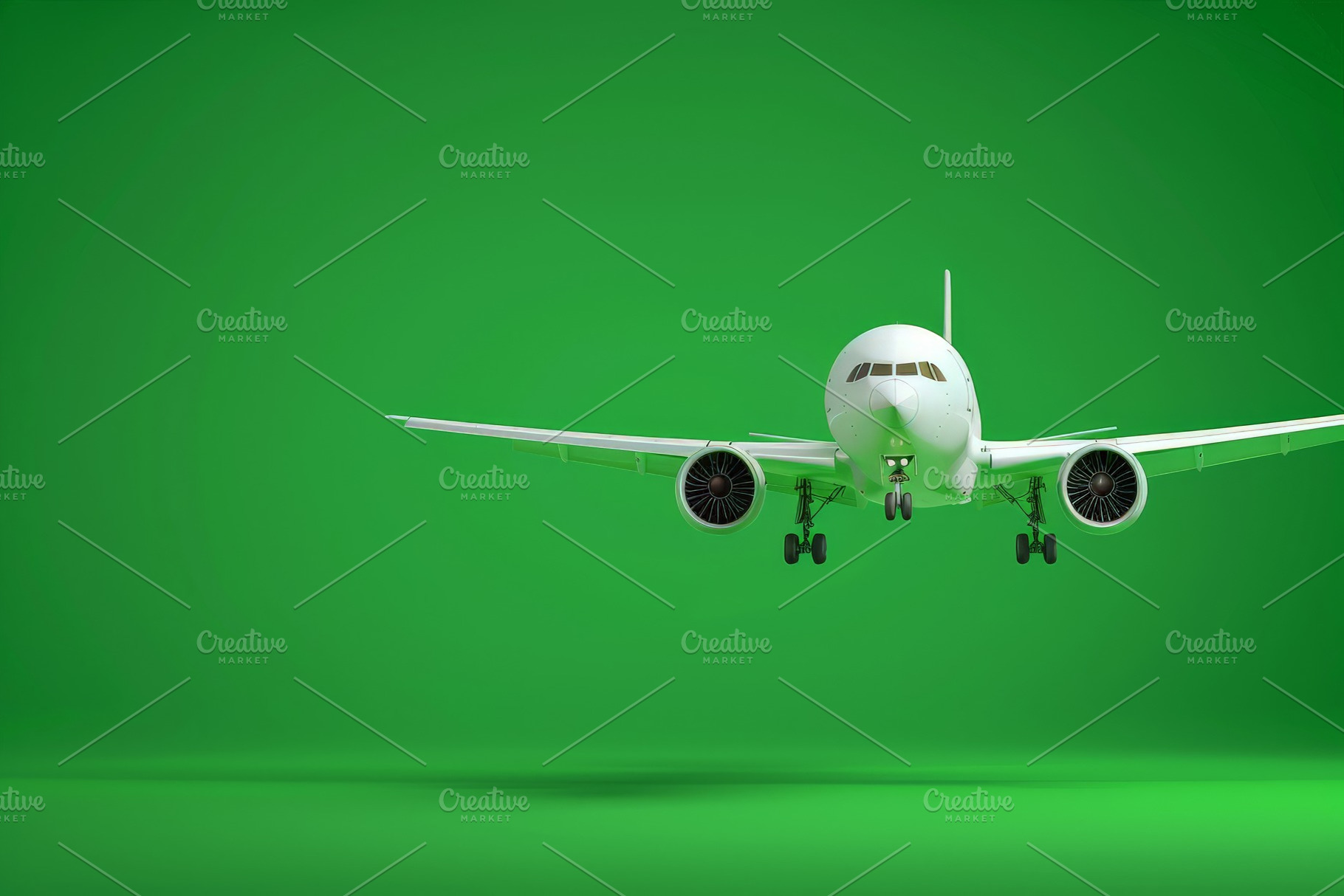 Realistic airplane is flying vector, a Background Photo by Pixeness