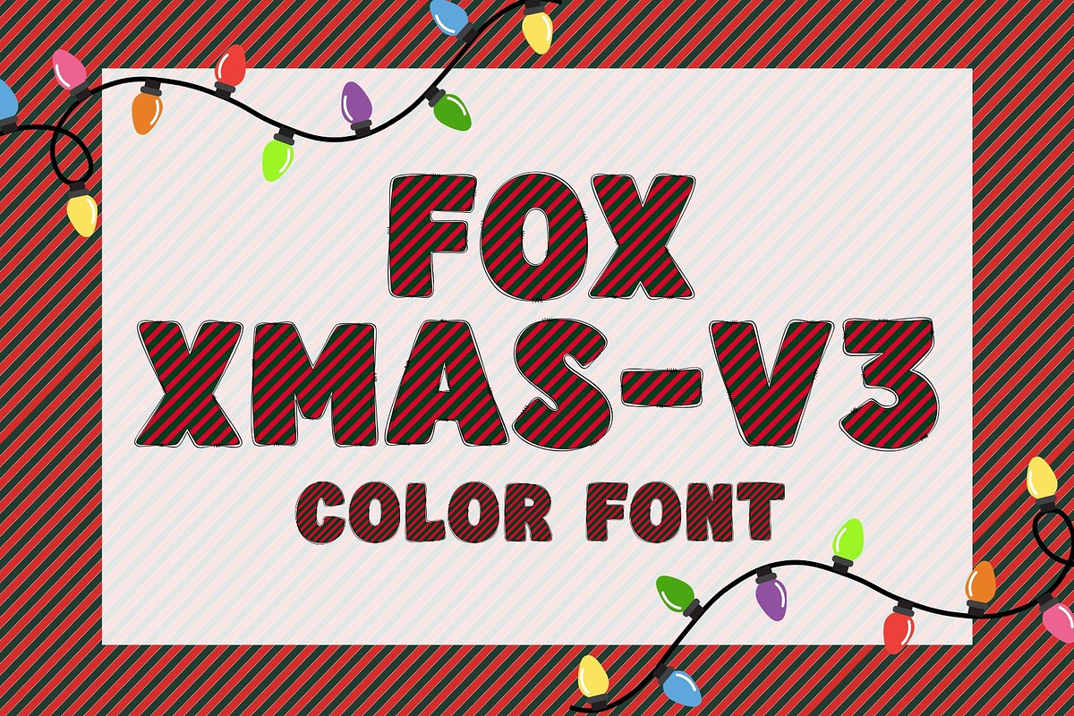 Fox Xmas-V3 Color Font, a Symbol Font by Fox7 By Rattana (Photo 1 of 7)