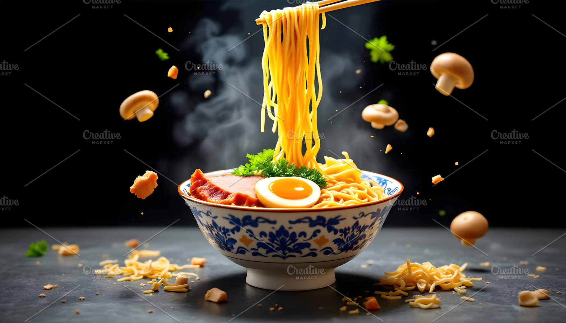 Delicious Ramen Bowl with Noodles, a Food & Drink Photo by Stock Shape