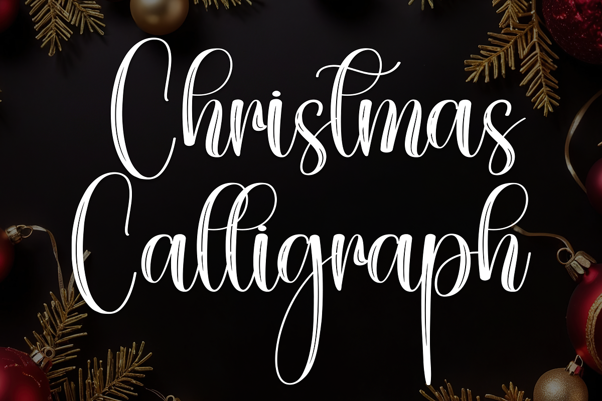 Christmas Calligraph | Script Font, a Handwritten Font by Scratchones (Photo 1 of 8)