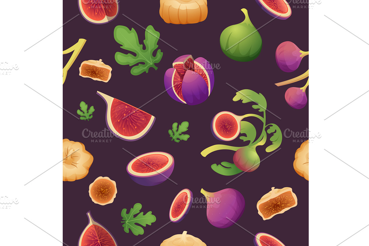 Fig tree fruits. juicy natural, a Food Illustration by Onyx