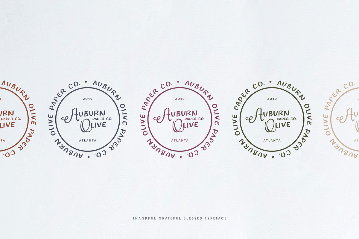 Thankful, Grateful & Blessed Type, a Handwritten Font by Callie Rian & Co. (Photo 2 of 12)