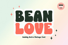 Bean Love - Bold Vintage Retro Font