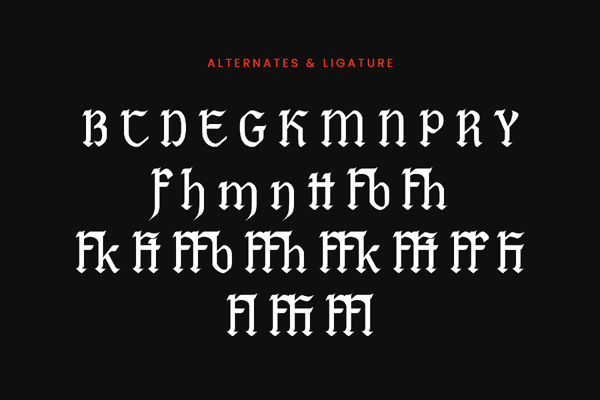 Burnhell - Blackletter Font, a Blackletter Font by AQR Studio (Photo 7 of 8)