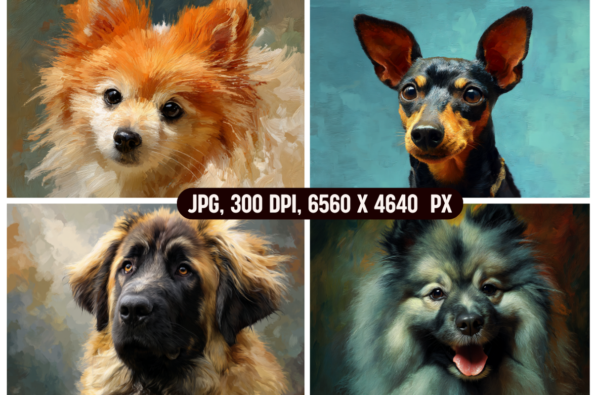 German Dogs Painterly Portraits, an Animal Illustration by PrintHaven Designs (Photo 10 of 11)