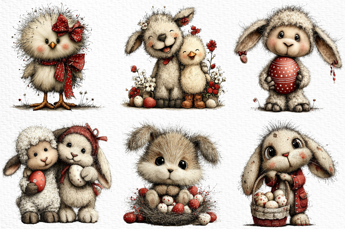 Whimsical Easter Clipart PNG, an Illustration by Craft Nest (Photo 5 of 11)