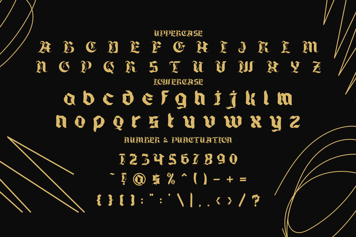 Bold Rune Blackletter Font, a Blackletter Font by PutraCetol Studio (Photo 5 of 5)