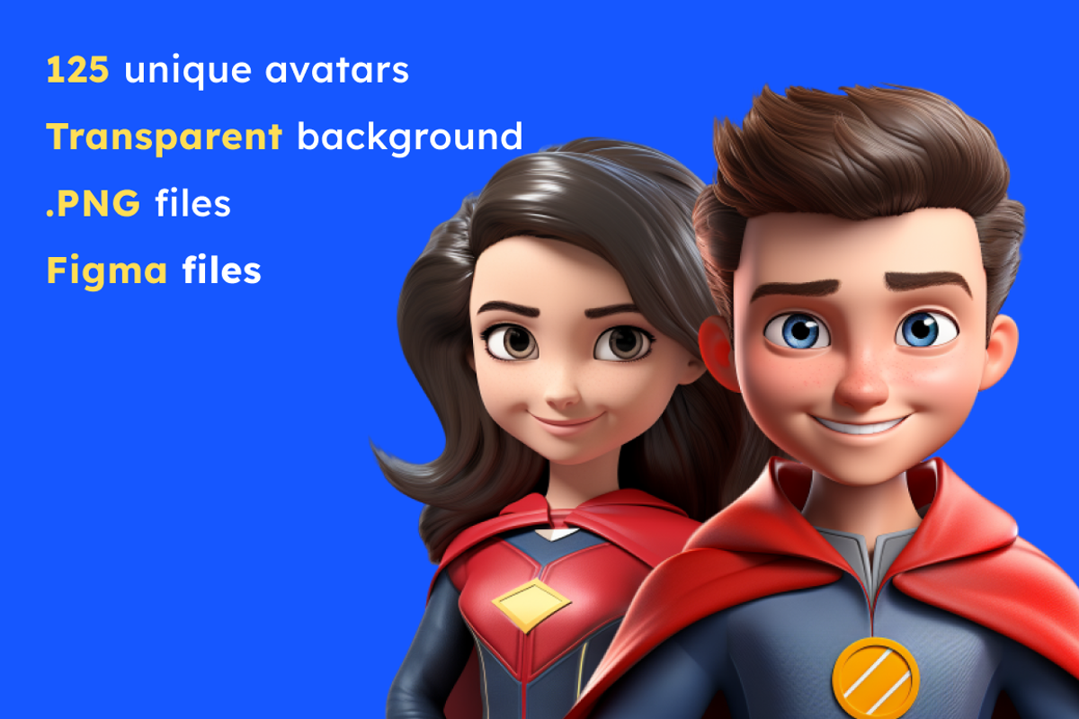 125 Animoji - Children Superhero, a Characters & Person 3D Model by Digital Blood (Photo 2 of 9)