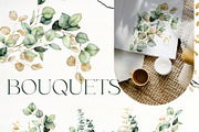 Eucalyptus watercolor leaves clipart, a Decorative Illustration by Yuliya Derbisheva (Thumbnail 2 of 15)
