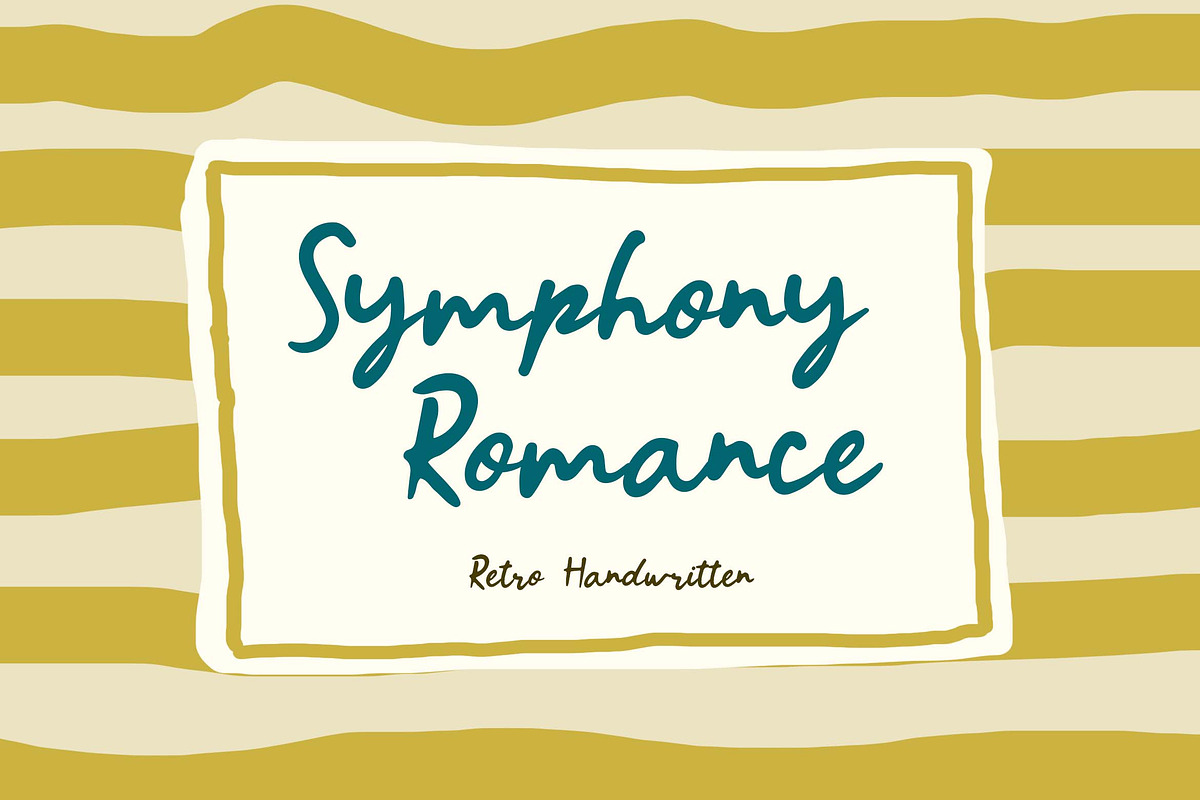 Symphony Romance Handwritten Font, a Handwritten Font by UICreative (Photo 1 of 13)