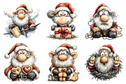 Whimsical Santa Claus Clipart, an Illustration by Daily.Designs (Thumbnail 4 of 5)