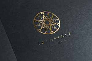 Solarfolk. Linear Geometric Logo