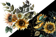 Sunflowers Flowers Clipart, a Seasonal Illustration by Tanya Kart (Thumbnail 4 of 5)