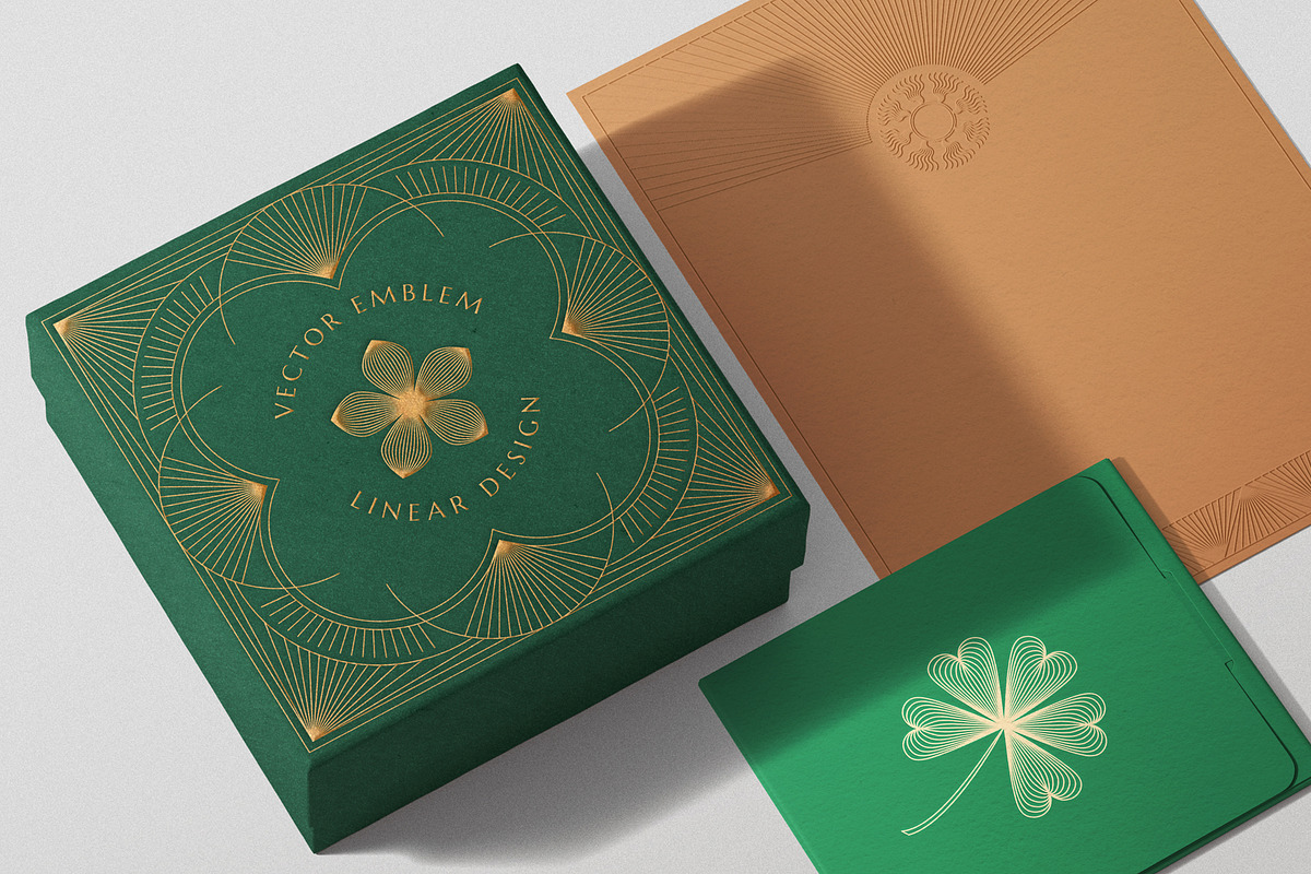 Gold foil, linear design elements, a Graphic by venimo (Photo 4 of 9)