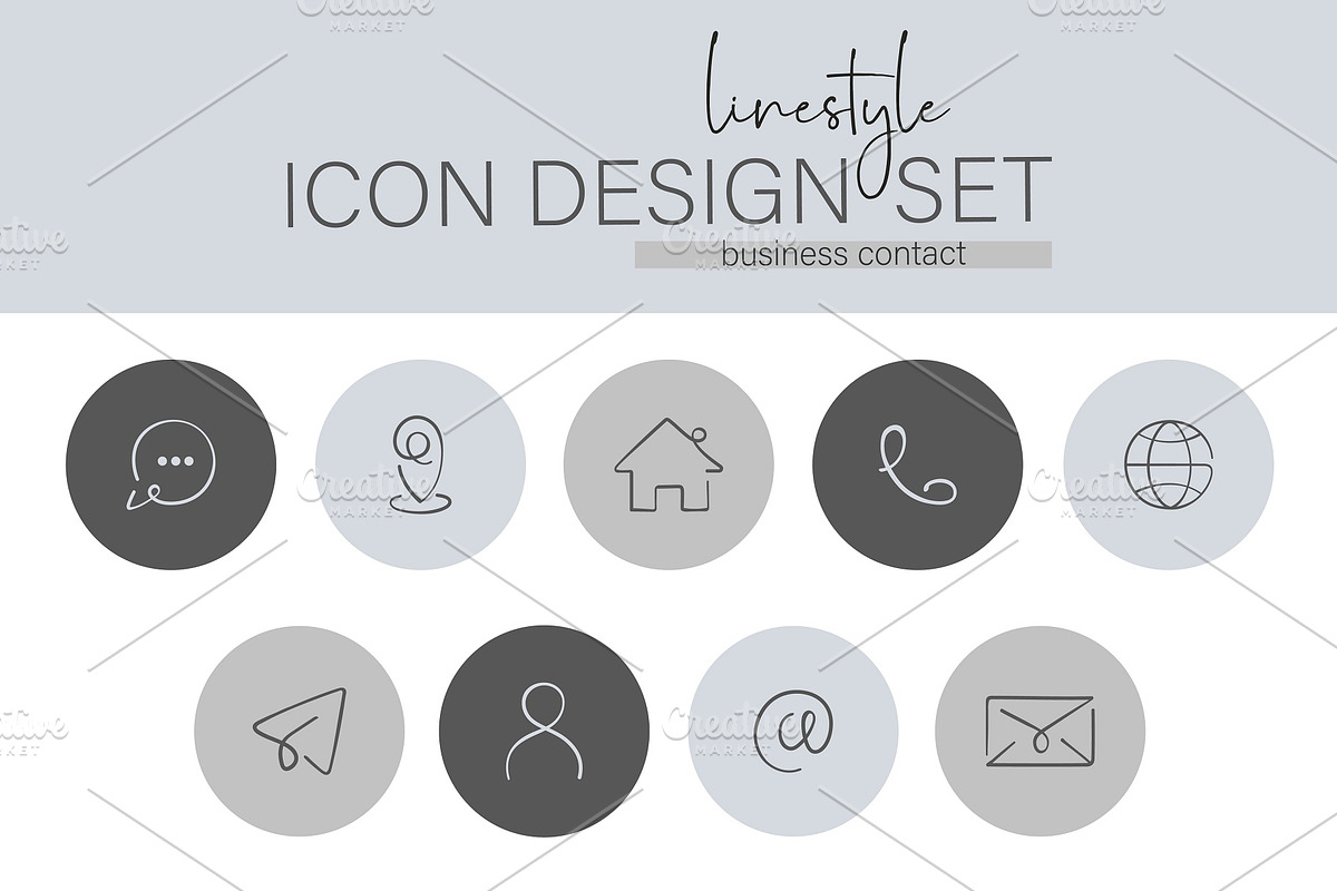 Icon Design Set Business Contact, an Outline Icon by pepulousdsg