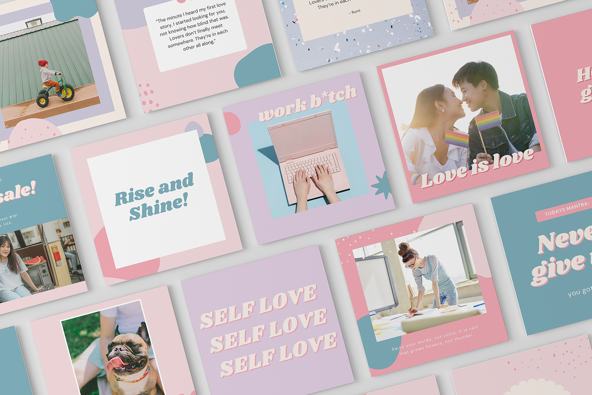 Cotton Candy Instagram Template, a Social Media Template by thetrendytemplate (Photo 2 of 5)