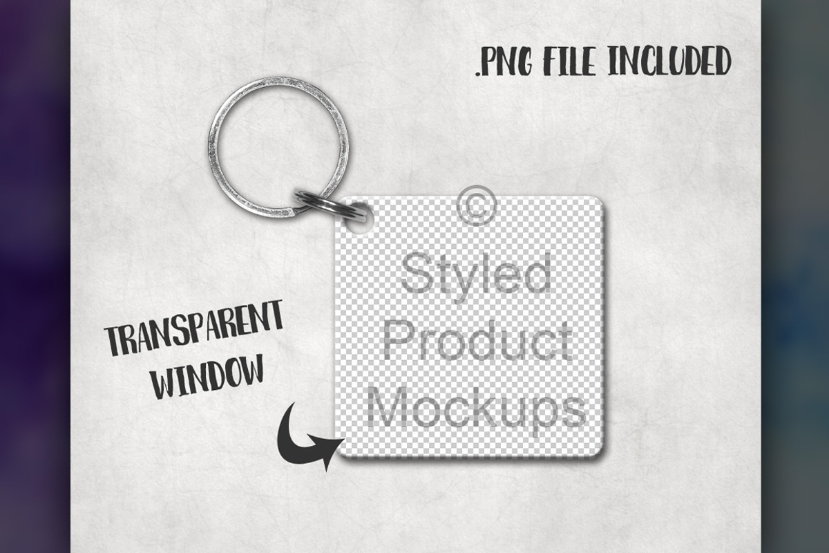 Square Keychain Mockup, a Product Mockup by StyledProductMockups