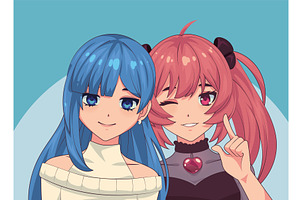 Two Anime Girls