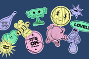 Neon - Retro Sticker Pack, an Object Graphic by Alina Sh (Thumbnail 8 of 12)