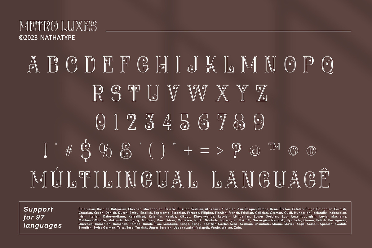 Metro Luxes, a Sans Serif Font by Nathatype (Photo 9 of 10)