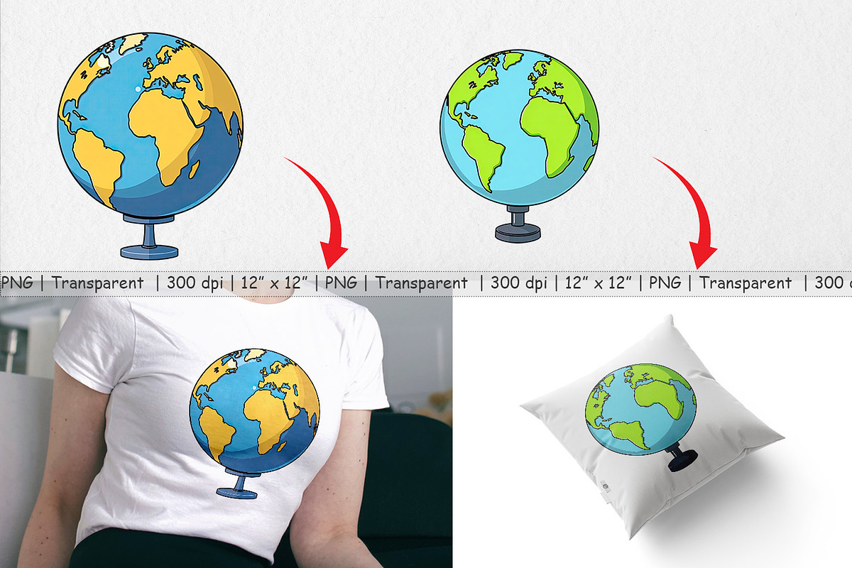 Globe Clipart, a Graphic by Artnoy (Photo 3 of 5)