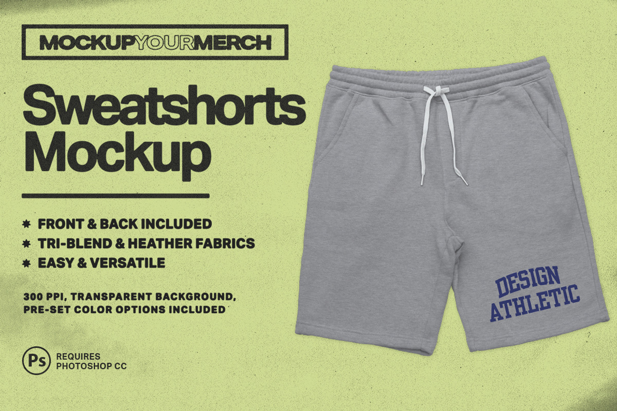Sweatshorts Merch Mockup, a Merchandise Mockup by Brent Galloway (Photo 1 of 5)