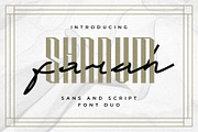 Farah Shanum - Font Duo, a Script Font by MenkType Studio (Thumbnail 1 of 8)