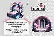 Cherry Blossom Sakura Interior #2, a Seasonal Illustration by EdeniaArtStudio (Thumbnail 2 of 8)