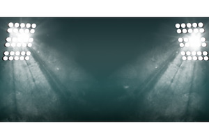 Football stadium field illuminated, a Sport Illustration by Marozhkastudio