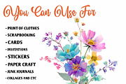 Watercolor Wildflower Clipart Bundle, an Illustration by CreationArt (Thumbnail 3 of 7)