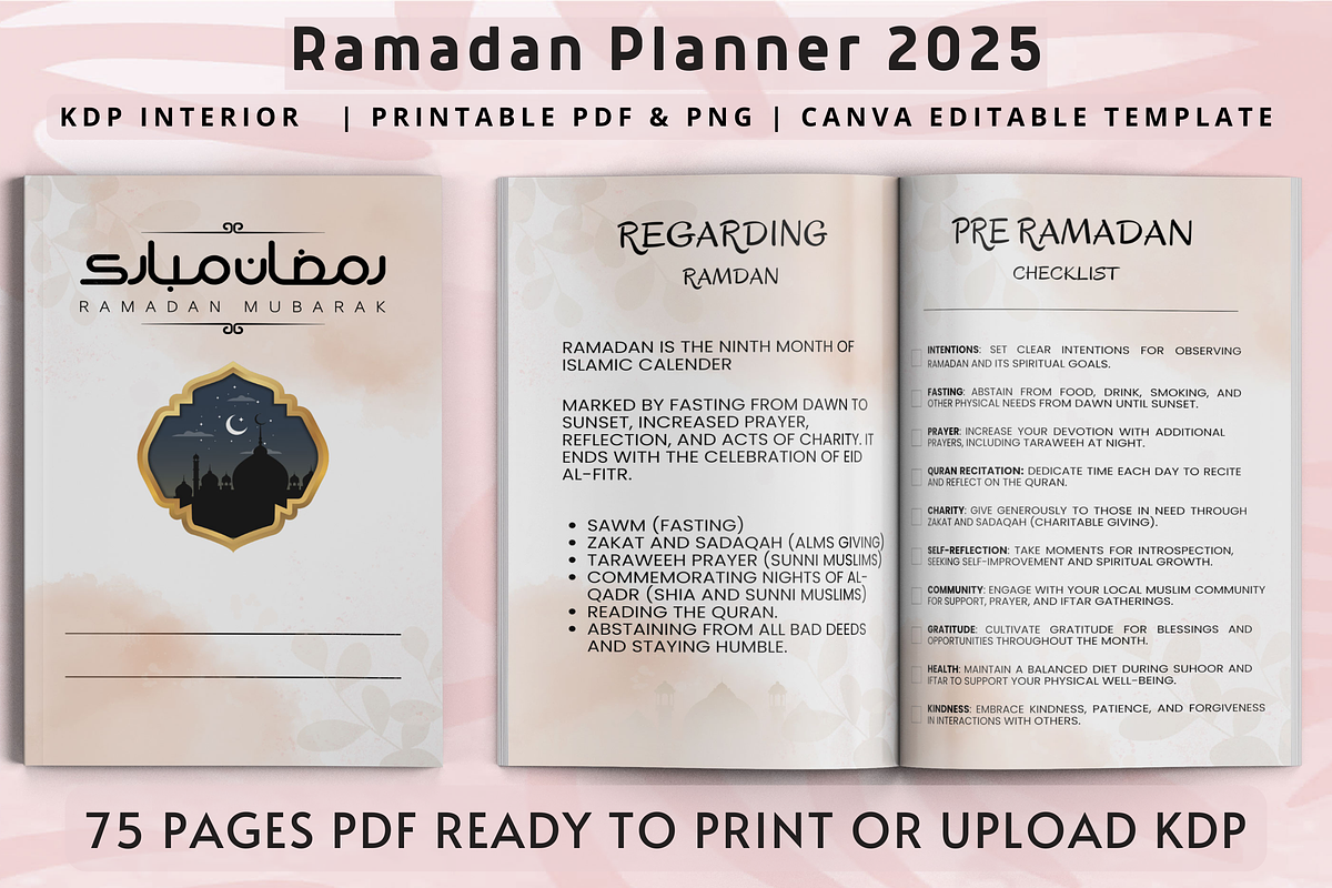 Ramadan Planner 2025, a Print Template by Book2bees (Photo 1 of 4)