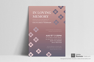 Memorial Invite Template 36, a Design Template by BloomToLife By Dona