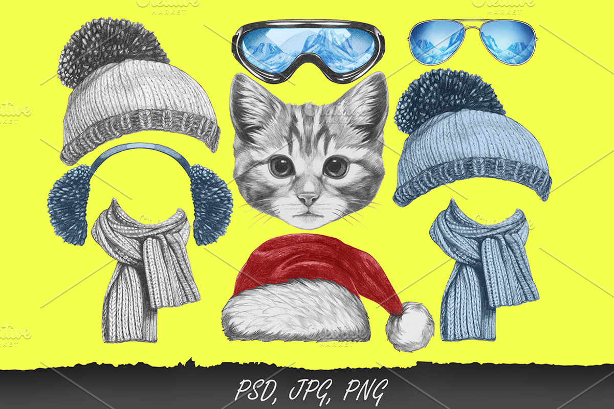 Cat / Wintertime, an Animal Illustration by Victoria_Novak (Photo 2 of 3)