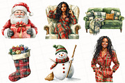 Watercolor Christmas Morning clipart, an Illustration by OK Design (Thumbnail 4 of 5)
