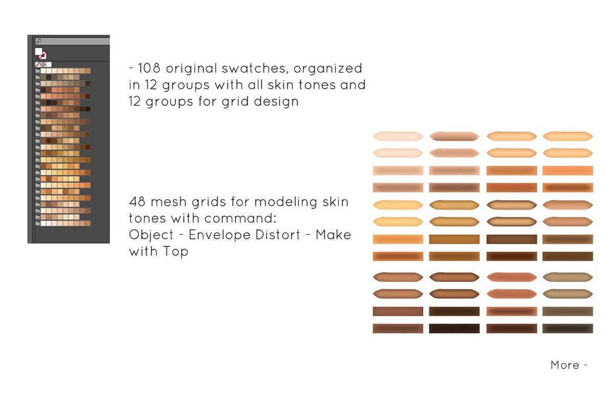 Skin tones - Adobe illustrator preview 2