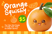 Orange Squishy - A Fun & Cozy Font, a Handwritten Font by khurasan (Thumbnail 2 of 6)