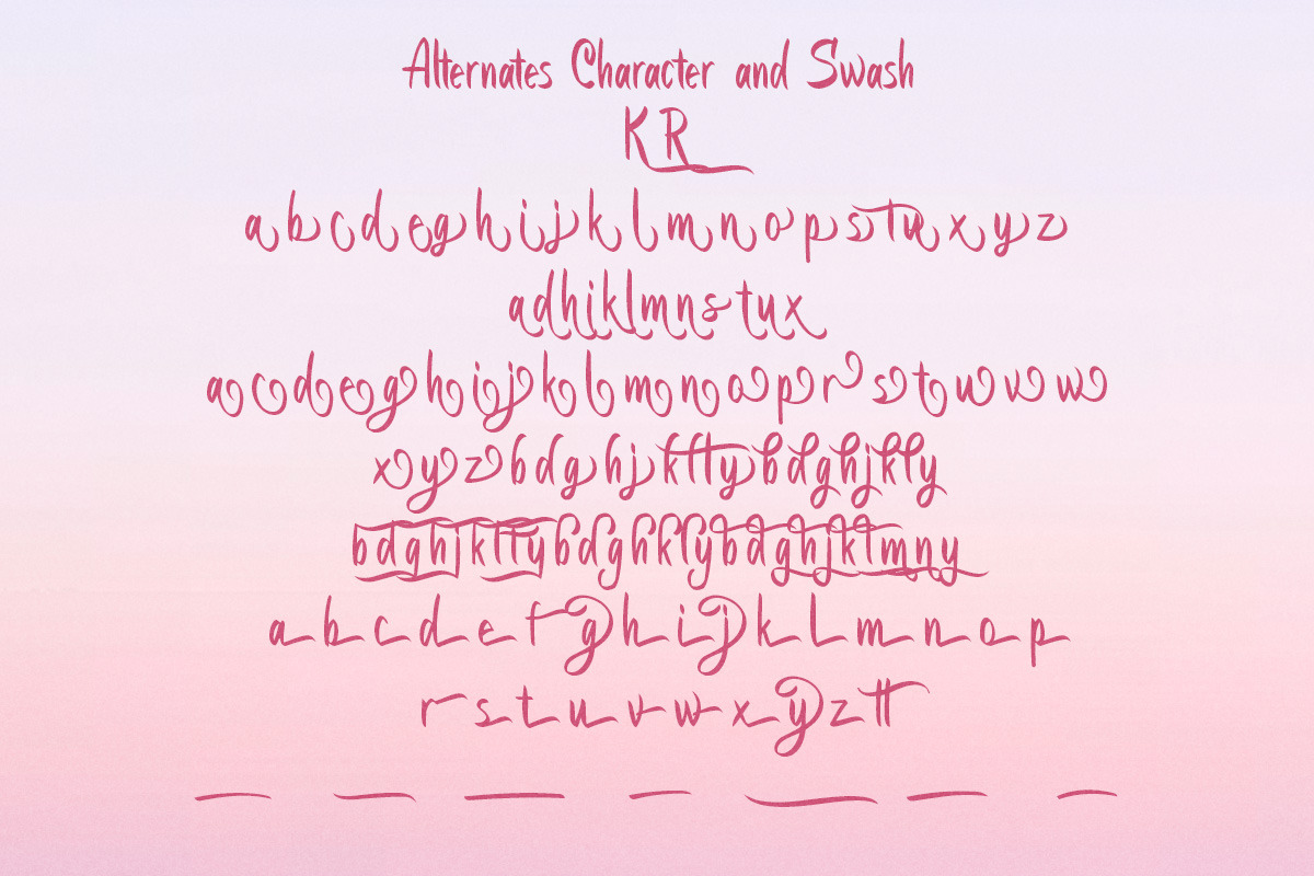 Mon Lotus De Charles Script, a Script Font by Littlehand (Photo 10 of 10)