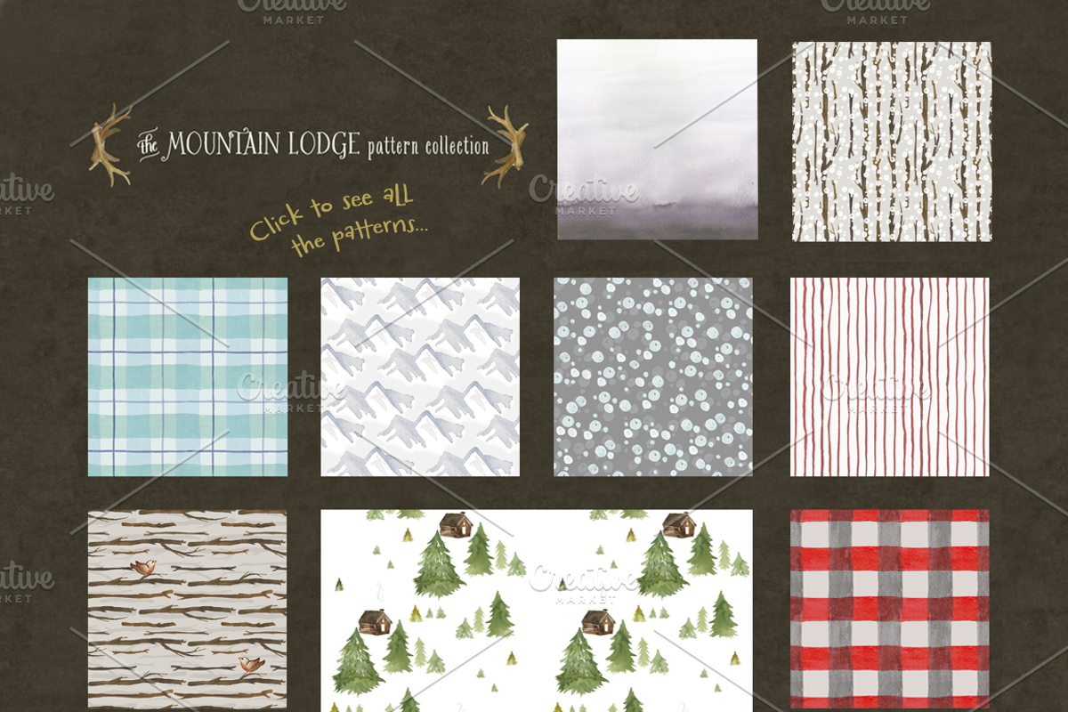 Mountain Lodge Patterns, a Pattern Graphic by KLUGE+CO (Photo 5 of 5)
