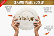 Ceramic Plate Mockup PSD, a Mockup by Bruno's Shop (Thumbnail 1 of 4)