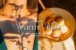 Warm Vibes Lightroom Mobile Presets, a Brushes & More by PixaSquare