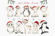 Arctic Animal Clipart Fox, Deer, a Seasonal Illustration by ClipArtCharm (Thumbnail 2 of 5)