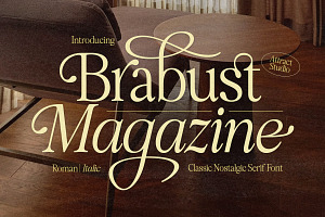 Brabust Magazine, a Serif Font by Attract Studio