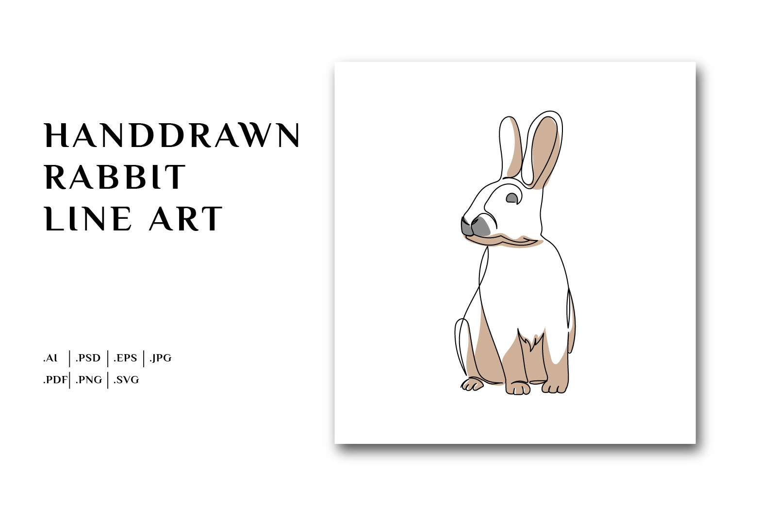 Line Art Rabbit Illustration