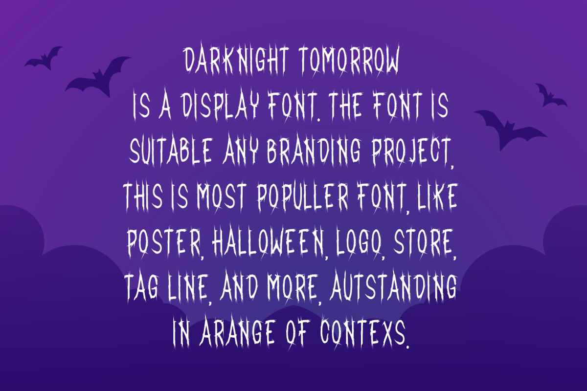 Darknight Tomorrow, a Blackletter Font by QR Design Studio (Photo 2 of 6)