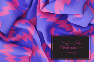 Purple ikat seamless patterns