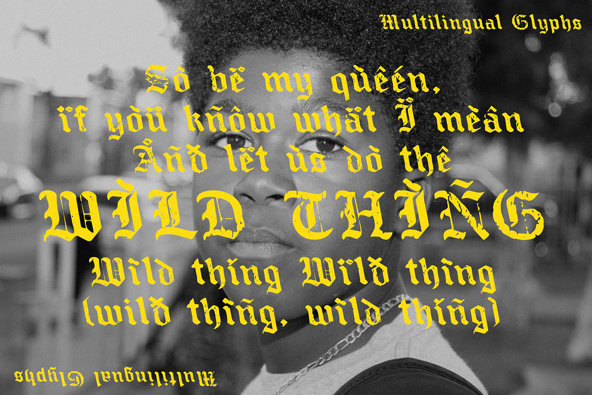 Willld | Distressed Blackletter, a Blackletter Font by Drawwwn (Photo 12 of 13)