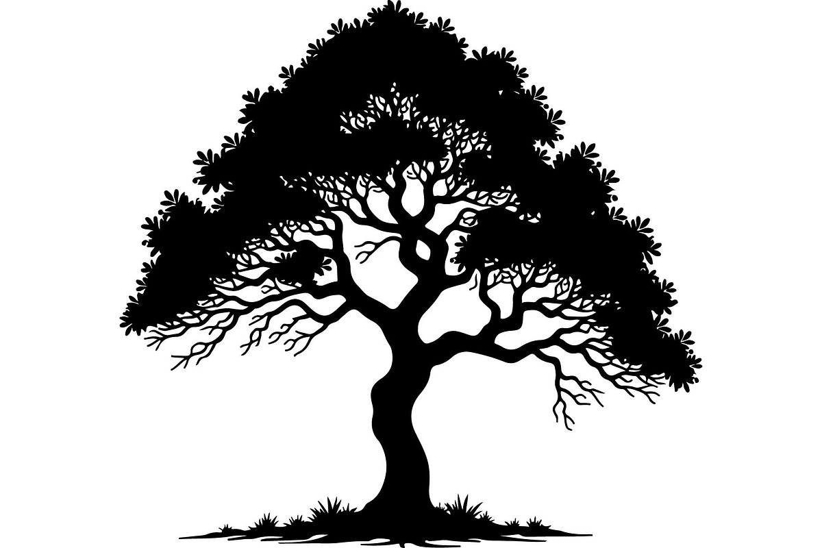 Silhouette Tree Vector Clipart Pack, an Object Graphic by jahid234 (Photo 7 of 10)