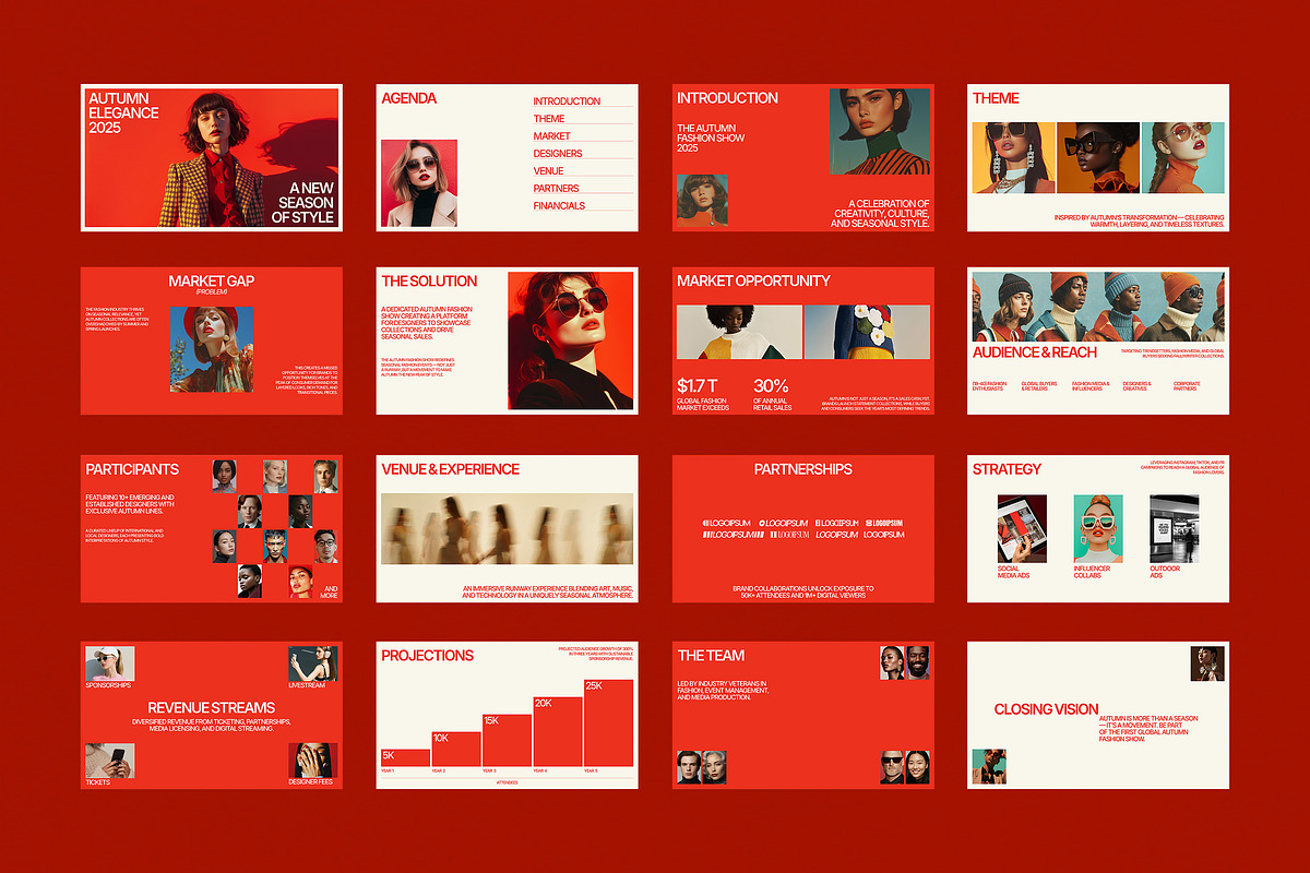 Autumn Fashion Pitch Deck Template, a Presentation Template by Supanium Studio (Photo 2 of 4)